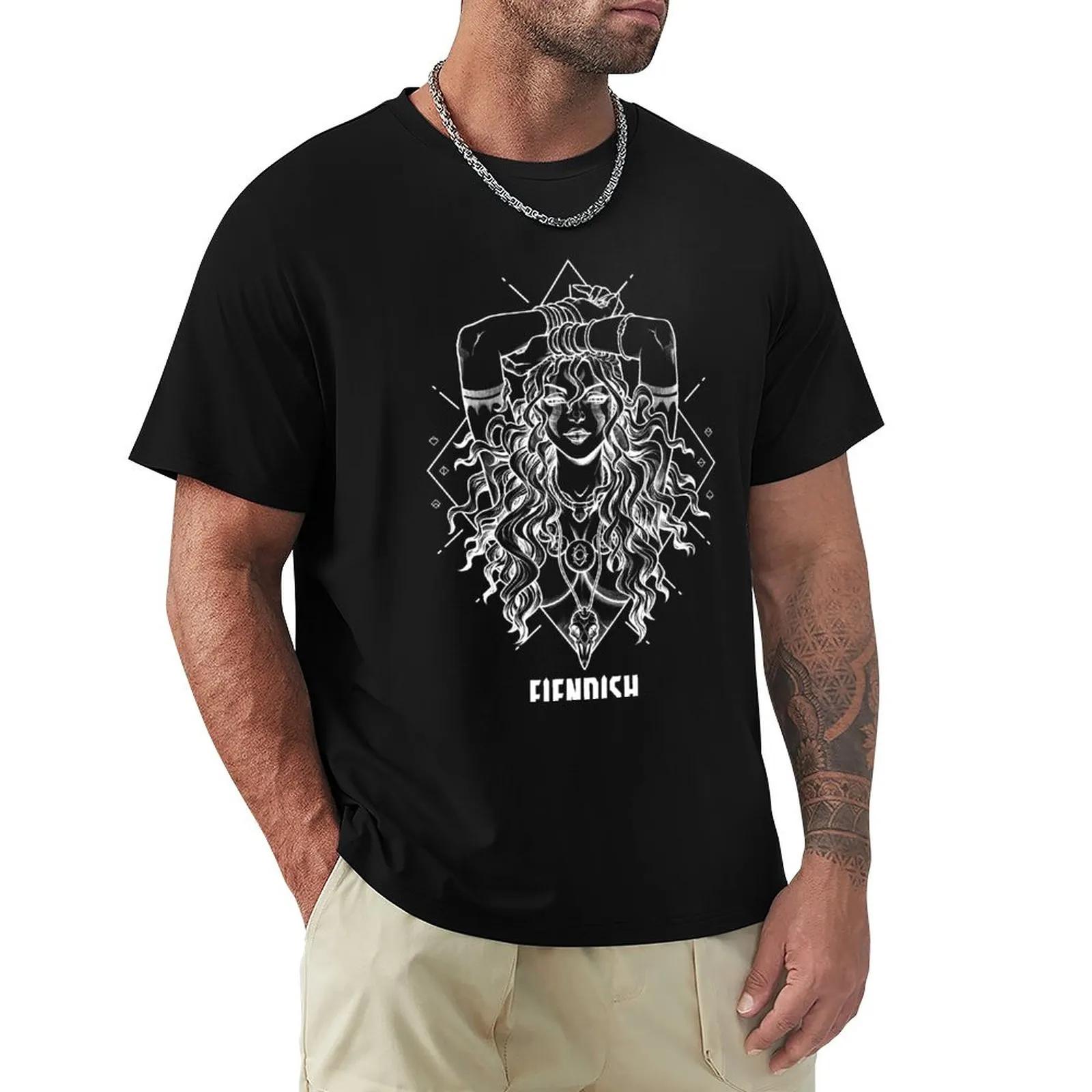 FIENDISH-라그니에라-화이트 티셔츠, 남자 의류, 애니메이션 남자 재미있는 티셔츠